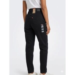 Levis High Waisted Mom‎ Jeans Womans 29x30* Black Relaxed High Rise